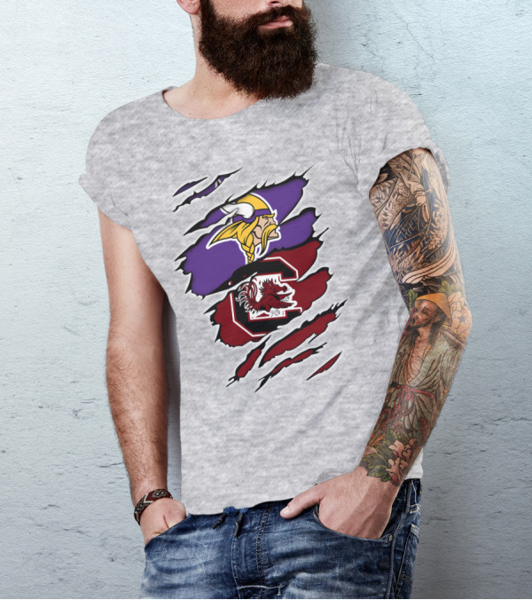 Minnesota Vikings South Carolina Gamecocks Claw T-Shirt