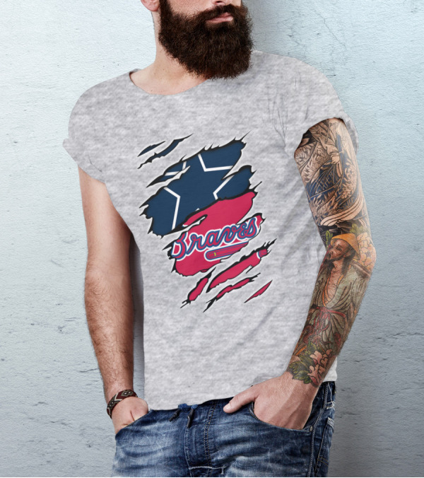 Cowboys Star Braves Logo Mashup T-Shirt