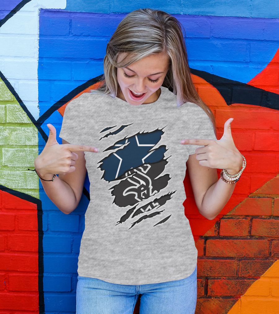 Cowboys White Sox Cowboys Fan Crossover T-Shirt