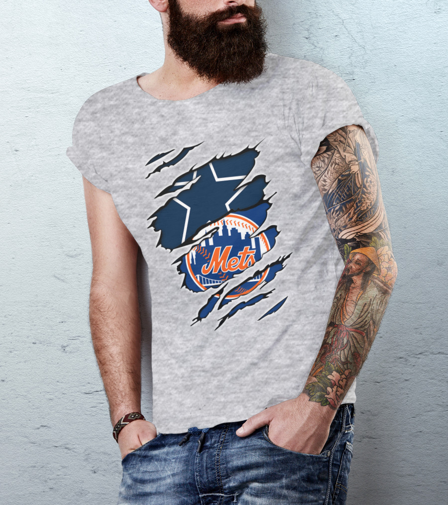 Dallas Cowboys New York Mets Crossover T-Shirt