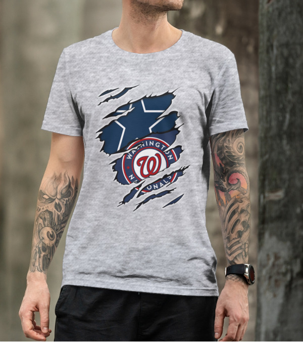 Dallas Cowboys Washington Nationals Crossover T-Shirt