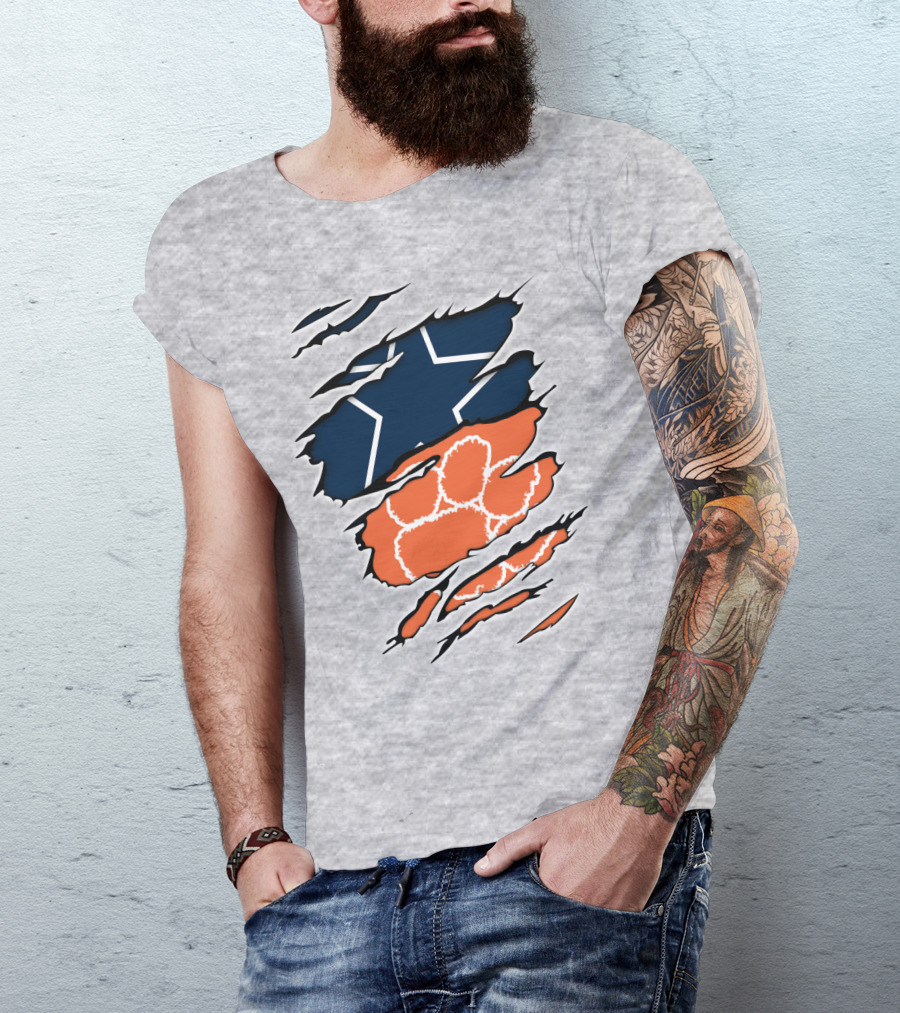 Cowboys Clemson Paw Print Dual T-Shirt