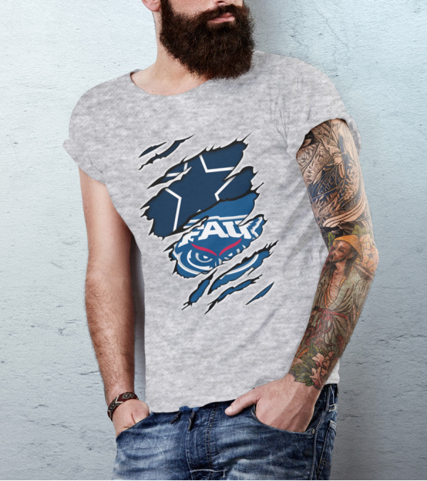 Cowboys Atlantic FAU Owls Star Claw T-Shirt