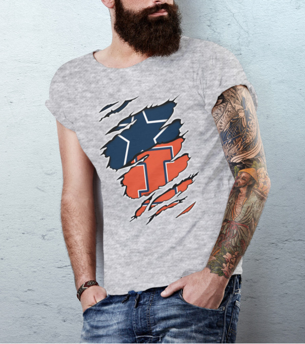 Cowboys Illinois Intertwined Star And Block I T-Shirt