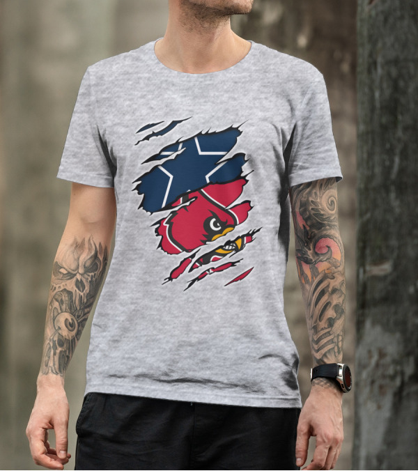 Cowboys Louisville Cardinals Tech Cowboys T-Shirt