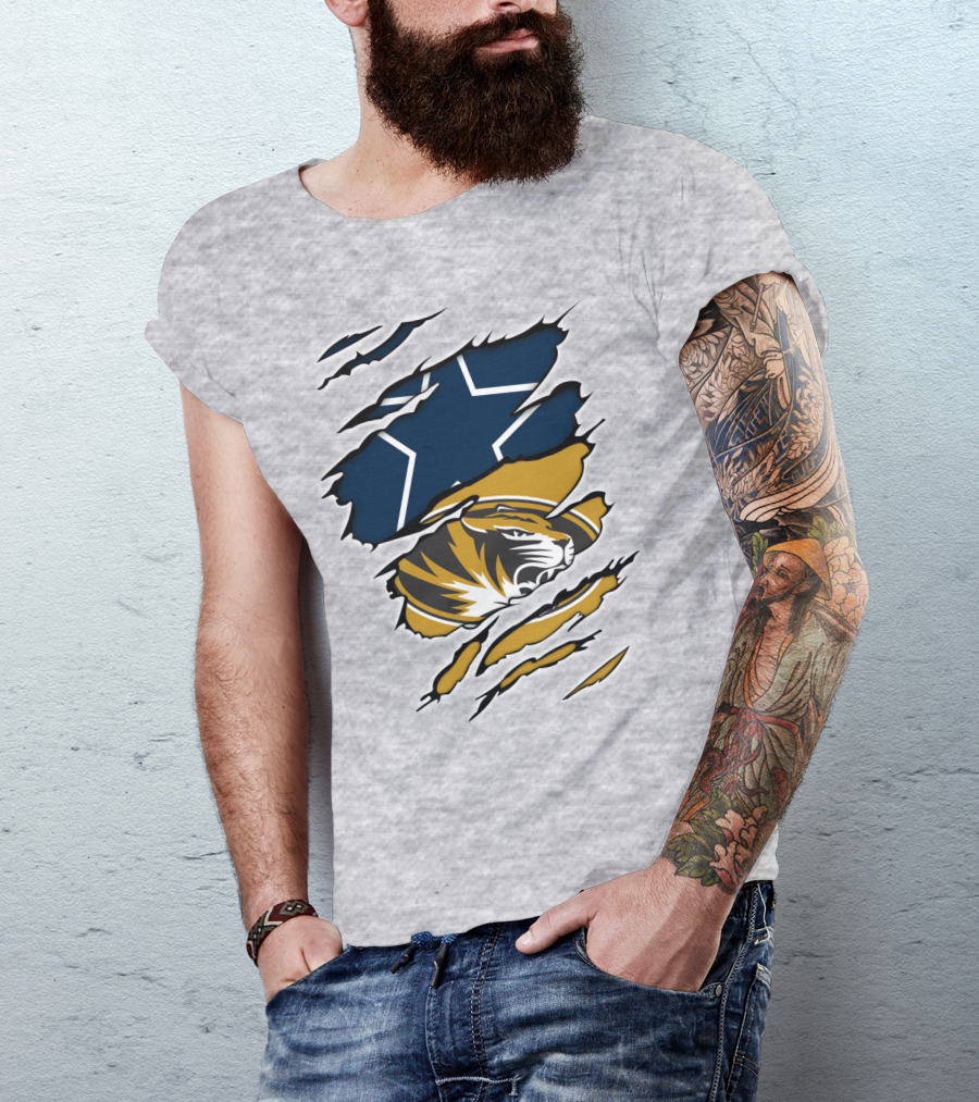 Cowboys Missouri Cowboys Tiger Stripe Star T-Shirt