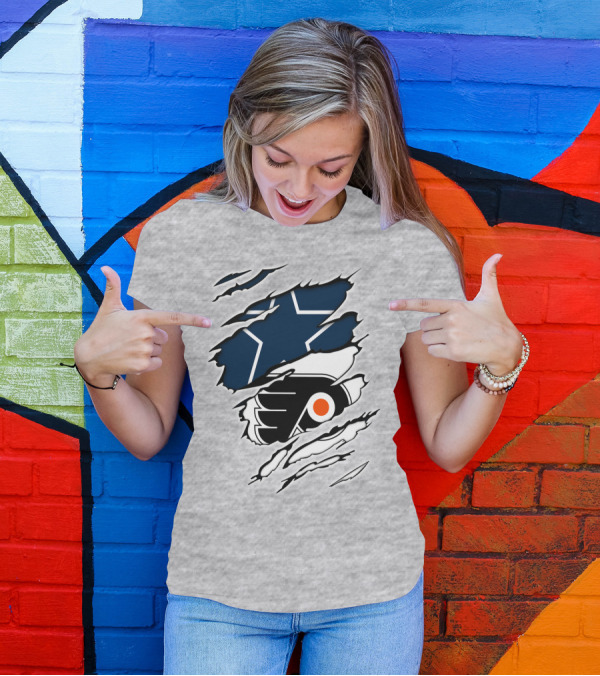 Cowboys Flyers Cowboys Logos Blend T-Shirt