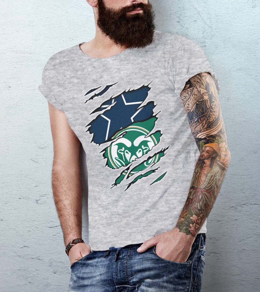 Cowboys Rams Star Logo Fusion T-Shirt