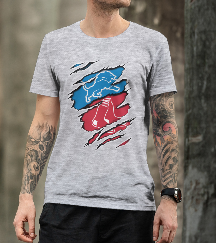 Lions Redsox Sports Crossover T-Shirt