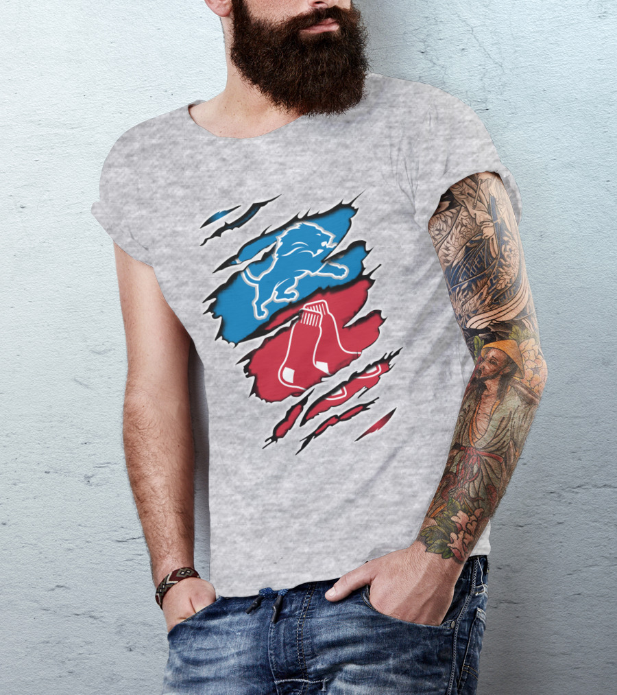 Lions Redsox Sports Crossover T-Shirt