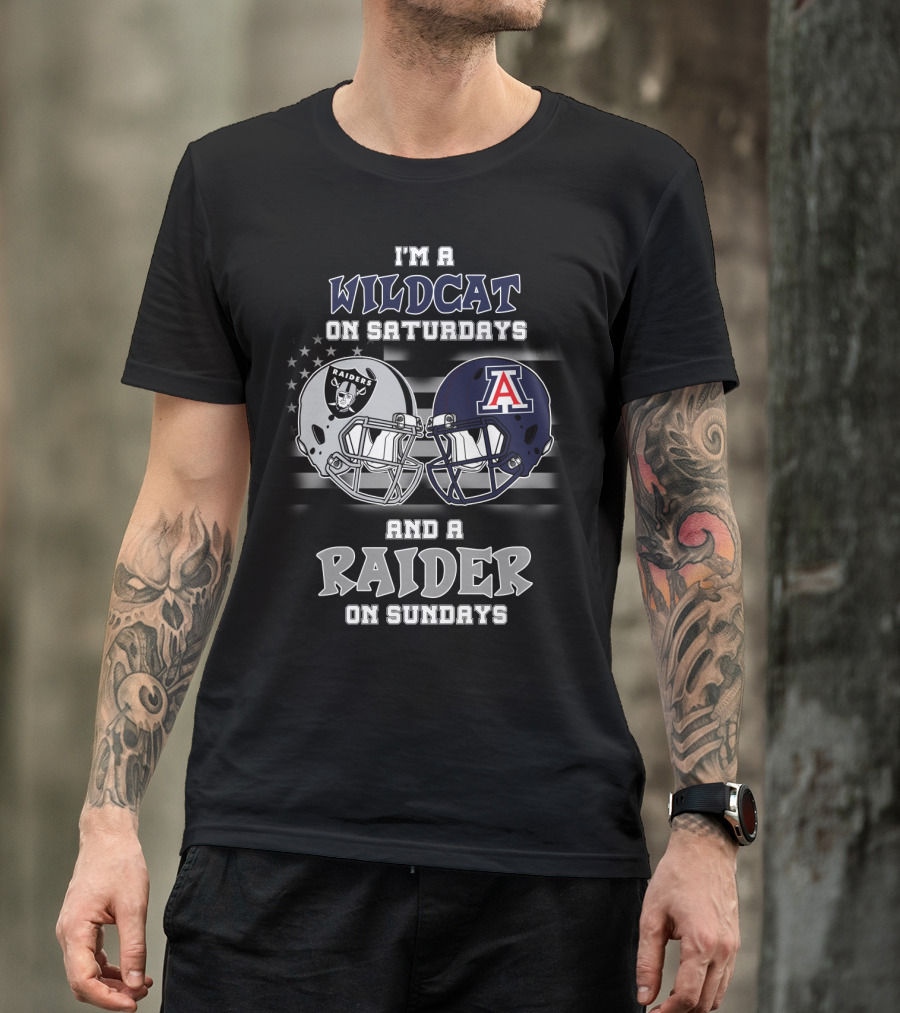 I'm A Wildcat On Saturdays And A Raider On Sundays T-Shirt