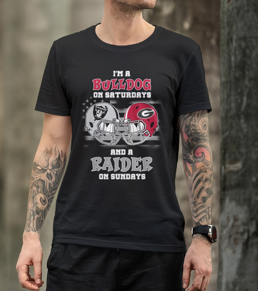 I'm A Bulldog On Saturdays And A Raider On Sundays T-Shirt