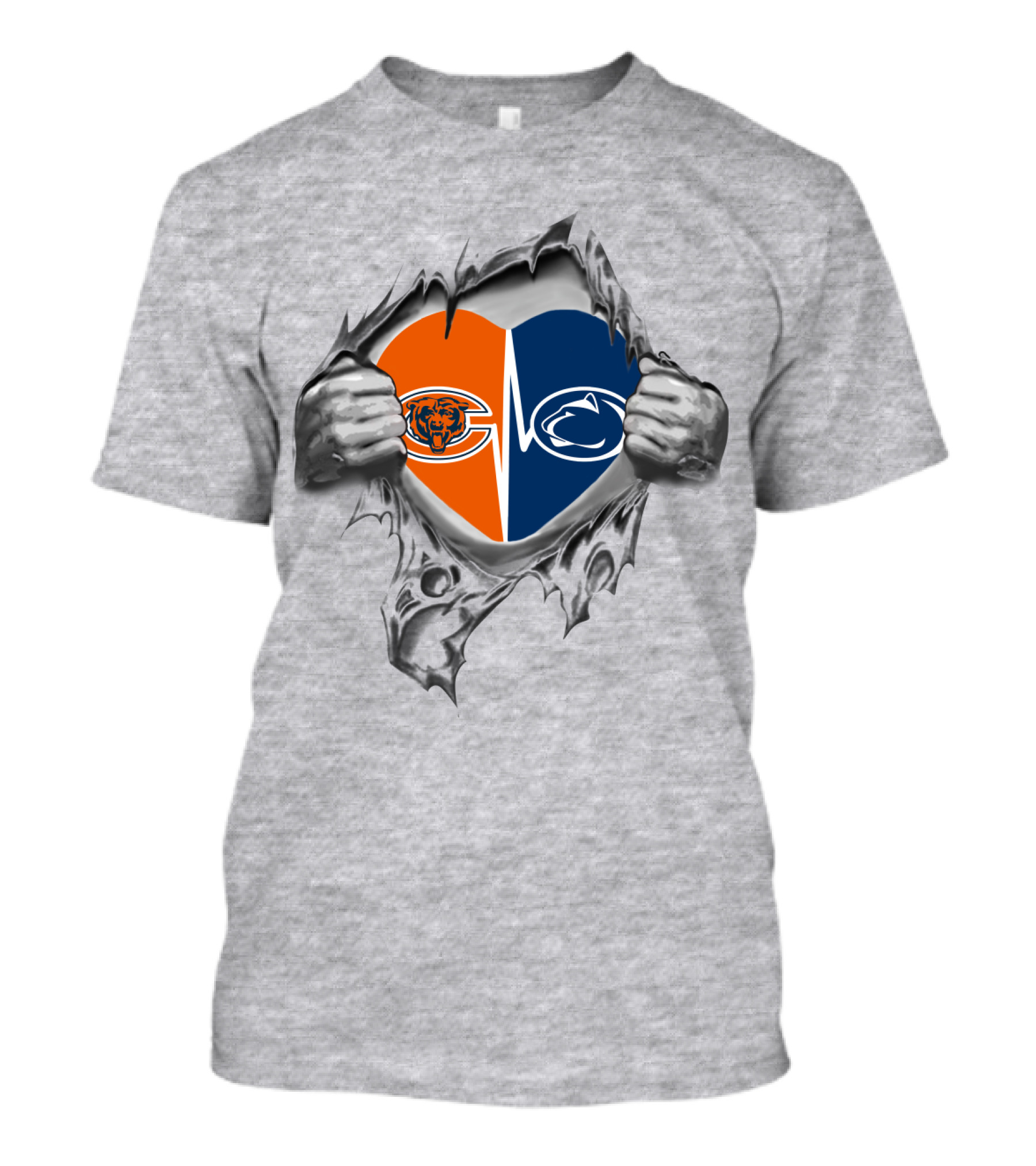 Chicago Bears Penn State Heart Fusion T-Shirt