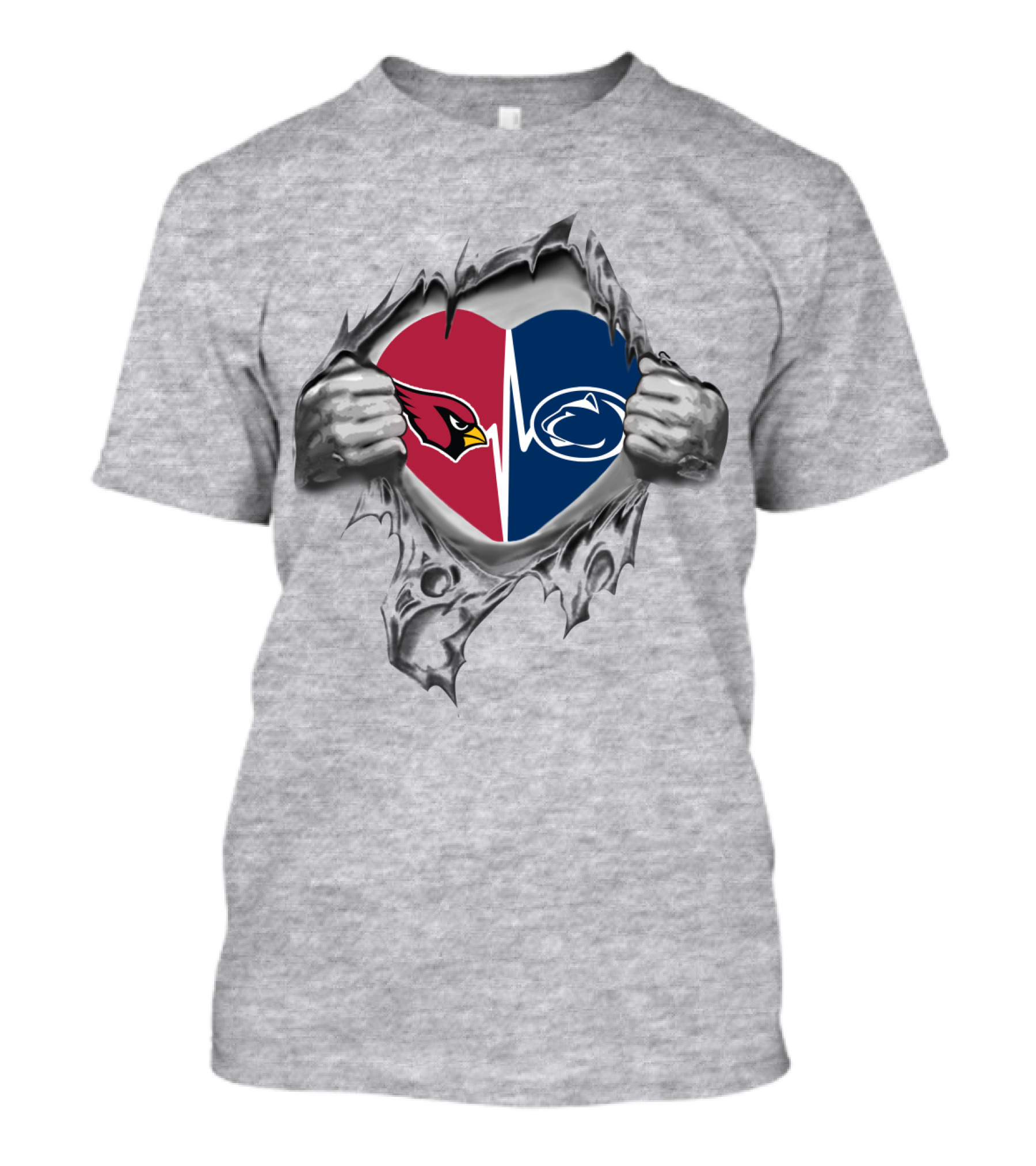 Cardinals Penn State Heartbeat Split T-Shirt