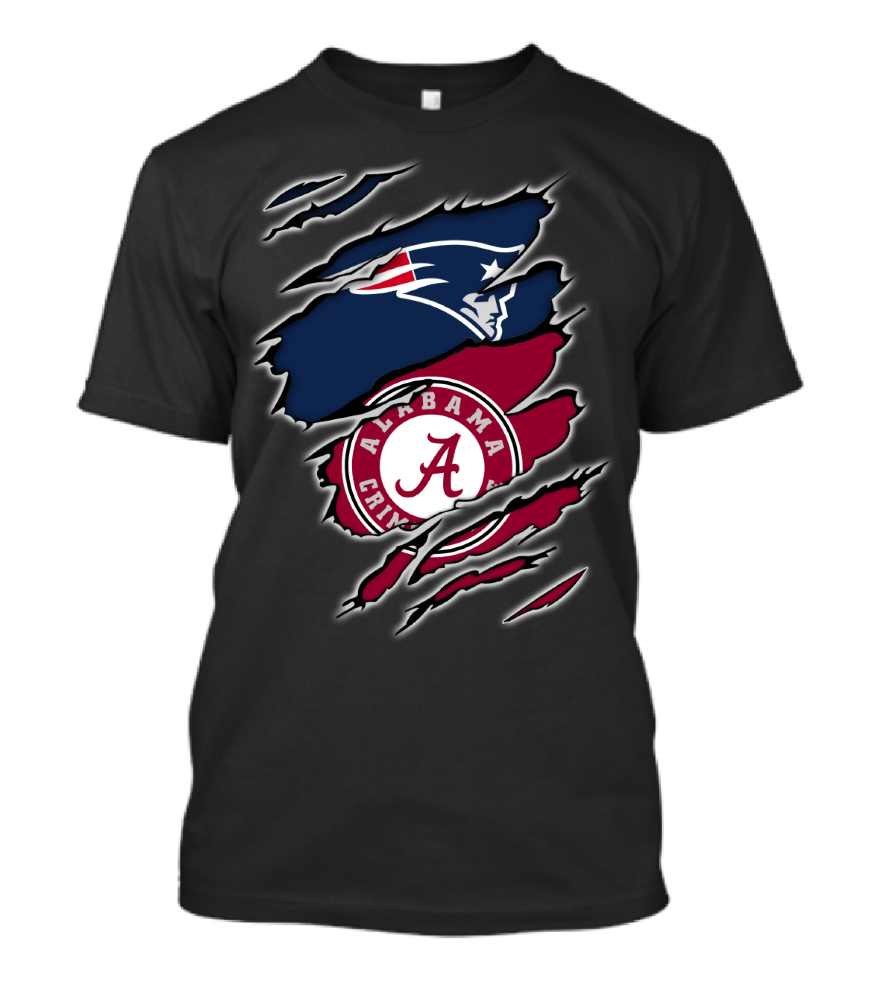 Patriots And Alabama Crimson Tide Fan Collaboration T-Shirt