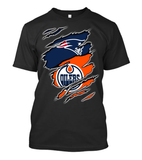 Patriots And Oilers Logo Mashup T-Shirt