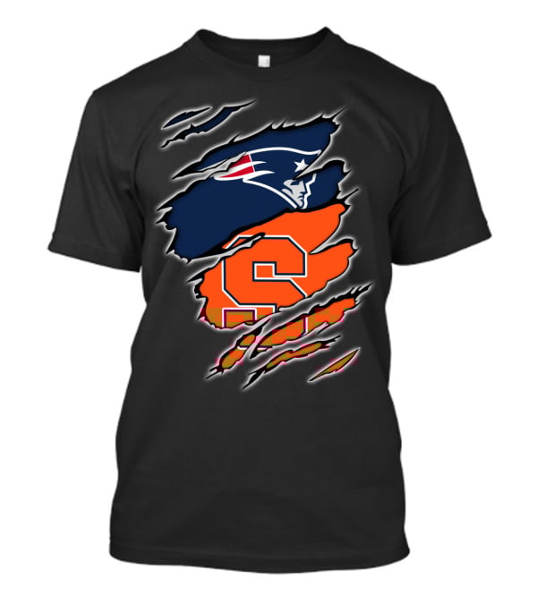 Patriots And Syracuse Torn T-Shirt