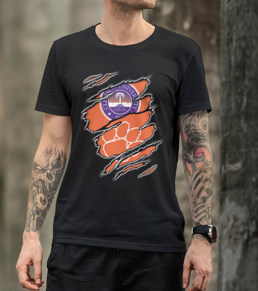 Clemson University South Carolina Paw Claw Marks T-Shirt