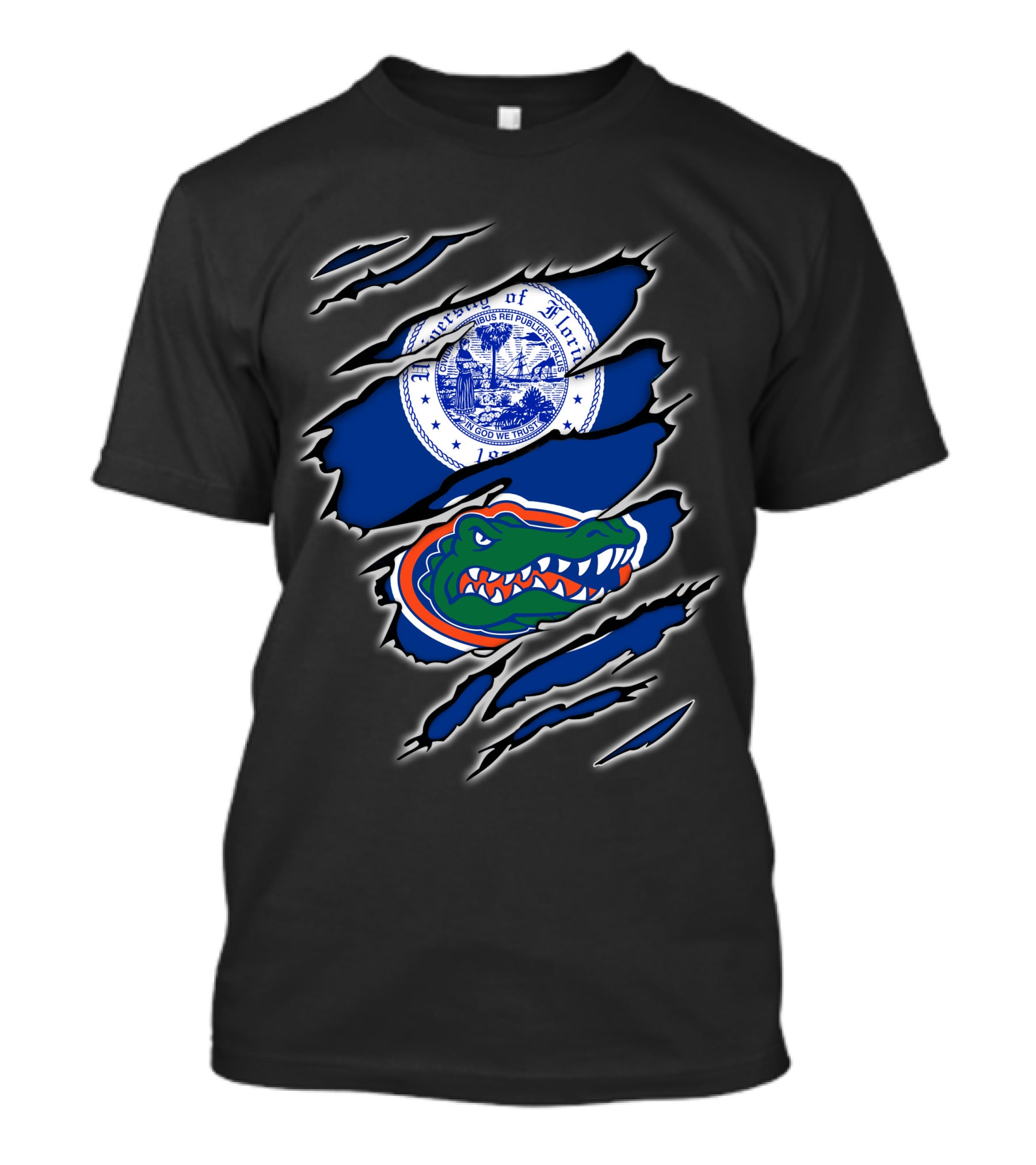 University Of Florida Gators Logo With New York Seal T-Shirt