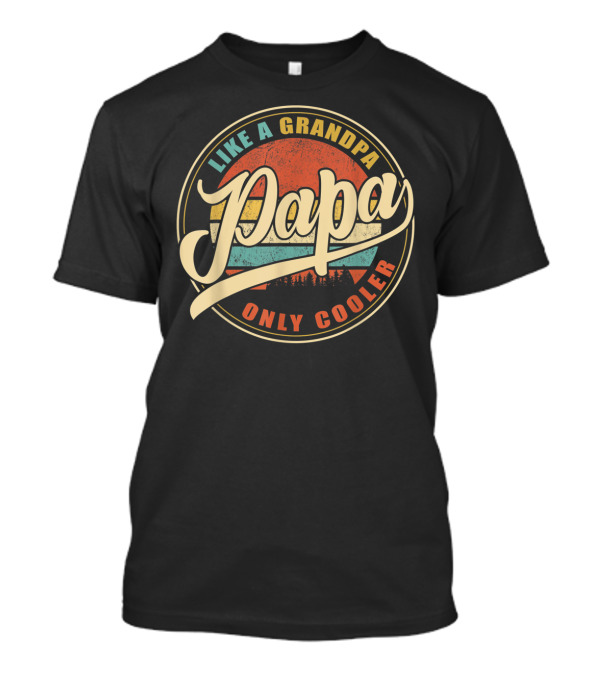 Vintage Papa Like A Grandpa Only Cooler T-Shirt