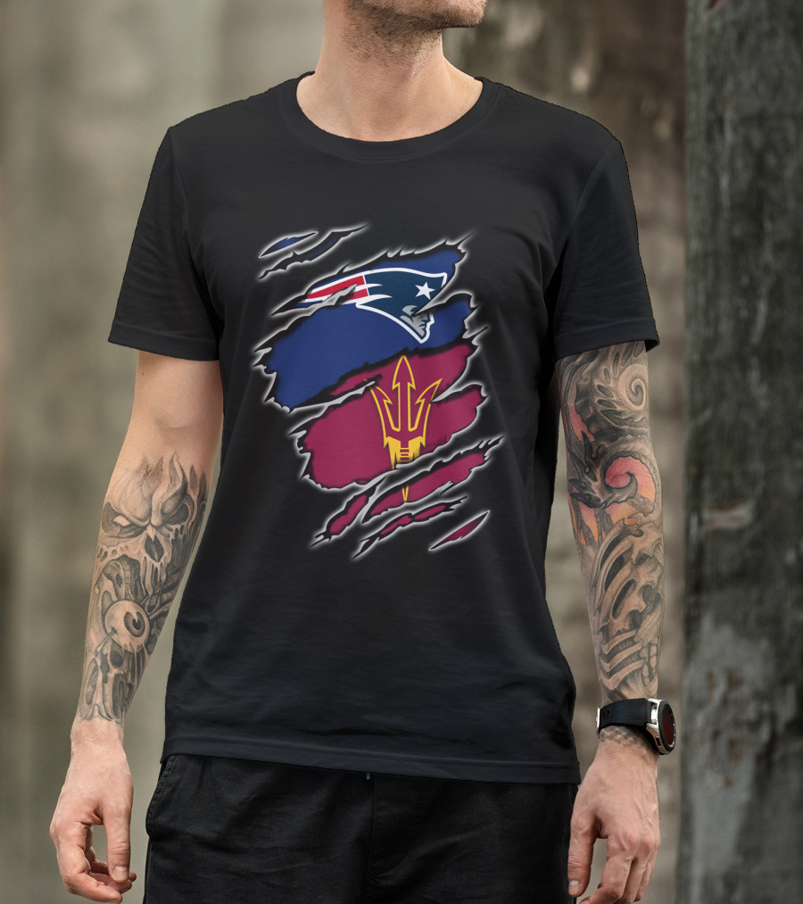 Patriots Arizona State University Torn Overlay T-Shirt