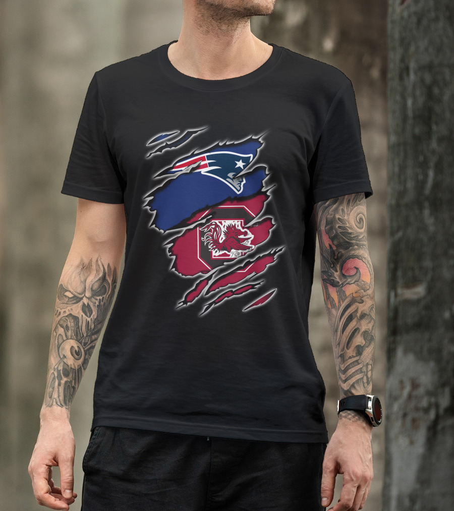 Patriots Gamecocks Logo Mashup T-Shirt