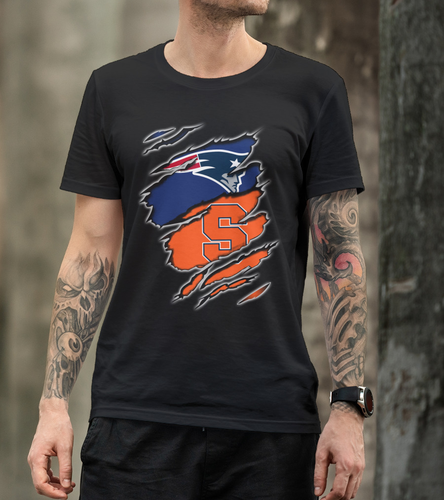 Patriots Syracuse Football Fan Logo Crossover T-Shirt