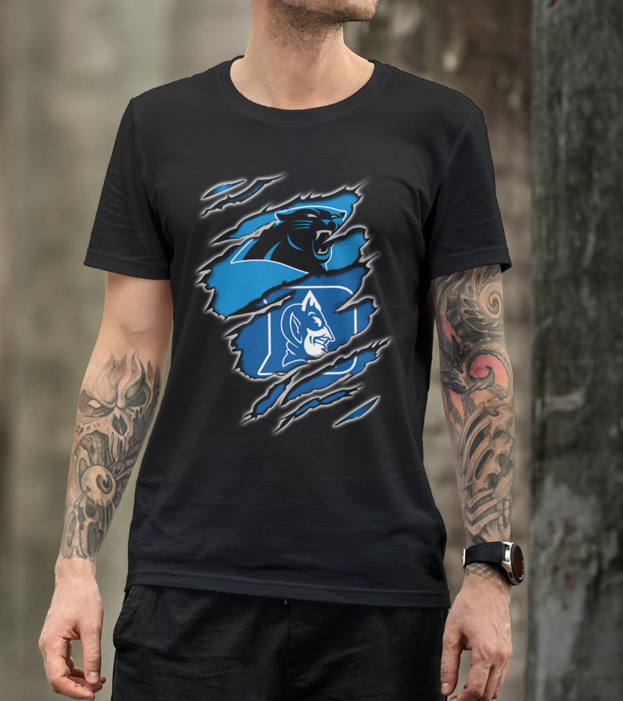 Panthers Duke Collaboration Ripped Blue T-Shirt
