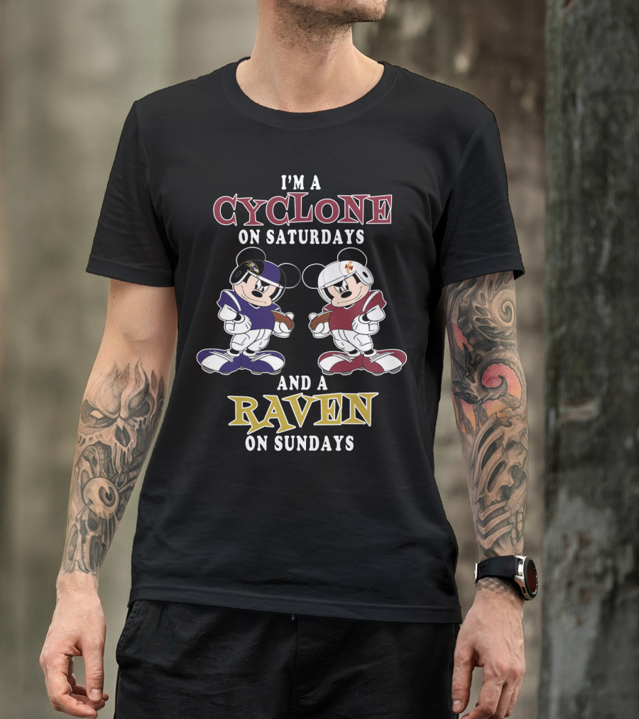 I'm A Cyclone On Saturdays And A Raven On Sundays T-Shirt