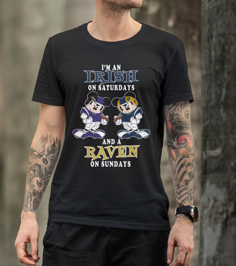 I'm An Irish On Saturdays And A Raven On Sundays T-Shirt
