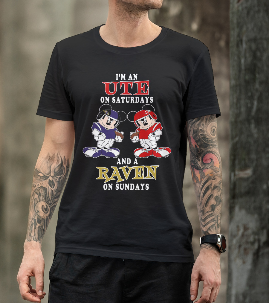 I'm An Ute On Saturdays And A Raven On Sundays T-Shirt