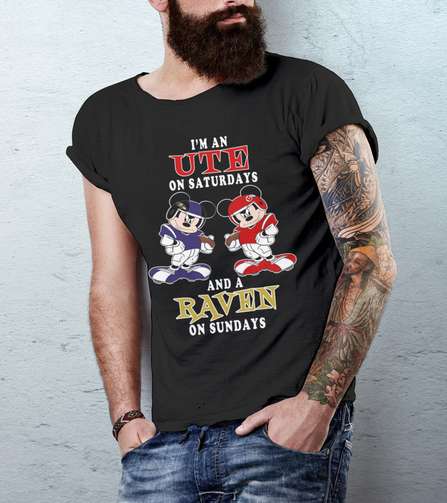 I'm An Ute On Saturdays And A Raven On Sundays T-Shirt