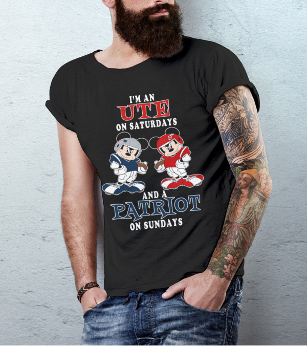 I'm An Ute On Saturdays And A Patriot On Sundays T-Shirt