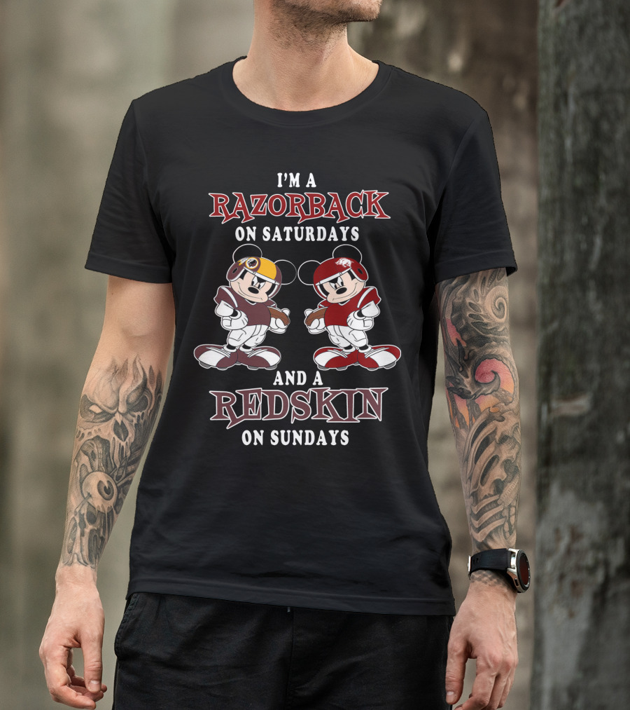 I'm A Razorback On Saturdays And A Redskin On Sundays T-Shirt