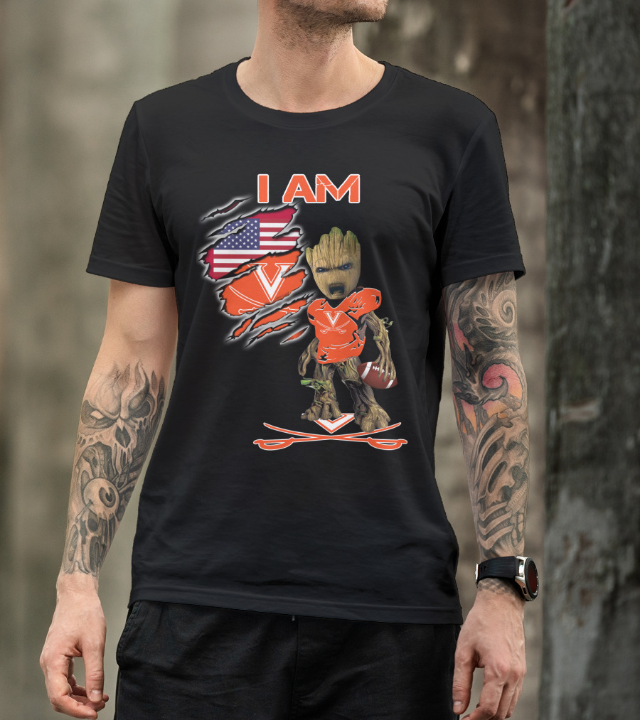 I Am Virginia Cavaliers Football Groot Fan T-Shirt