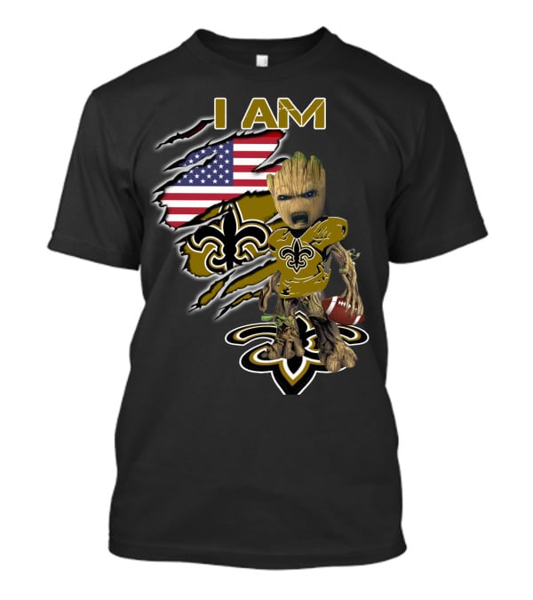 I Am Groot Saints Usa Football Fan T-Shirt