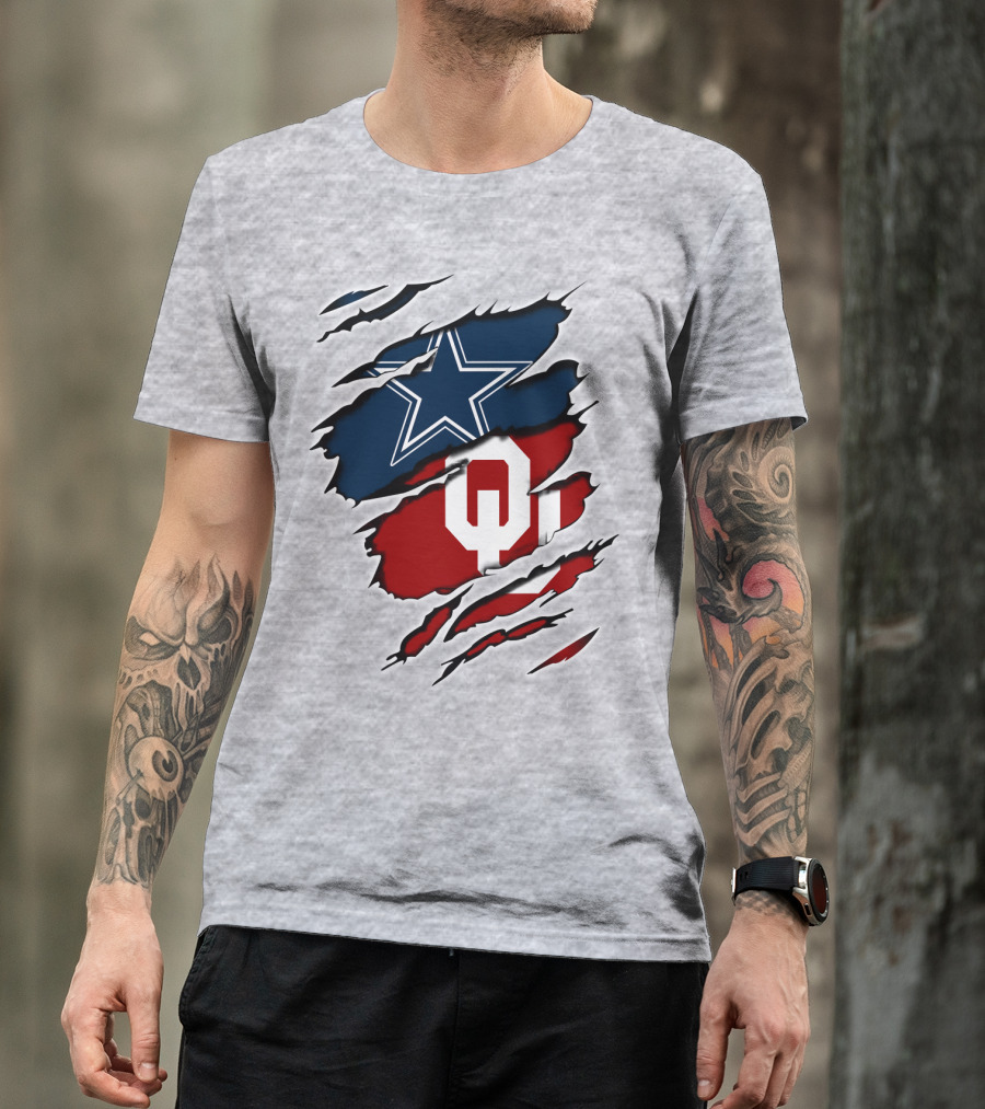 Dallas Cowboys Oklahoma Sooners Football Fan Gear T-Shirt