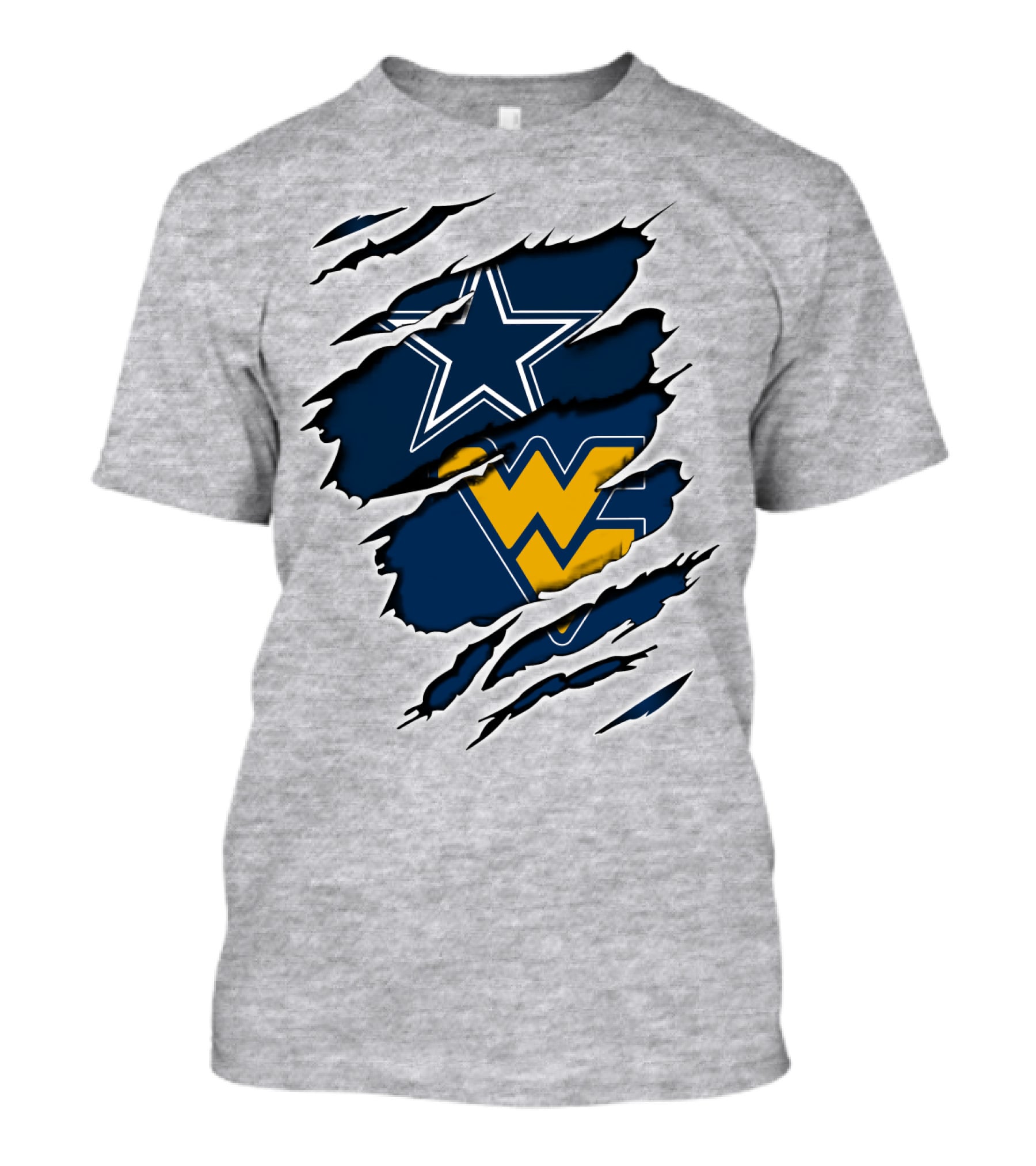 Cowboys West Virginia Mountaineers Star Logo Fusion T-Shirt