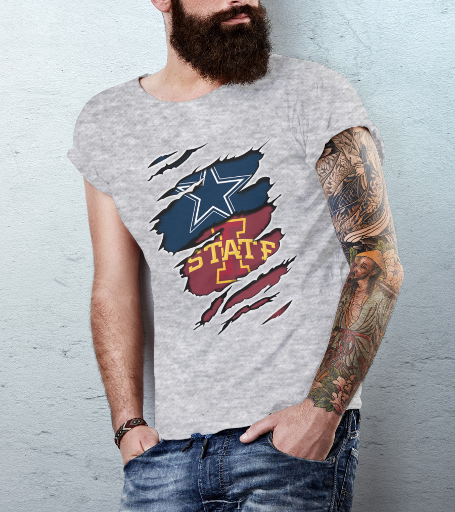 Dallas Cowboys Iowa State Cyclones Tearaway Combo T-Shirt