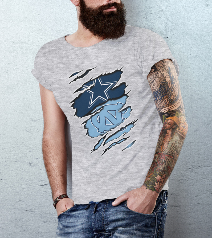 Cowboys Star Tarheels Claw Rip Fusion T-Shirt