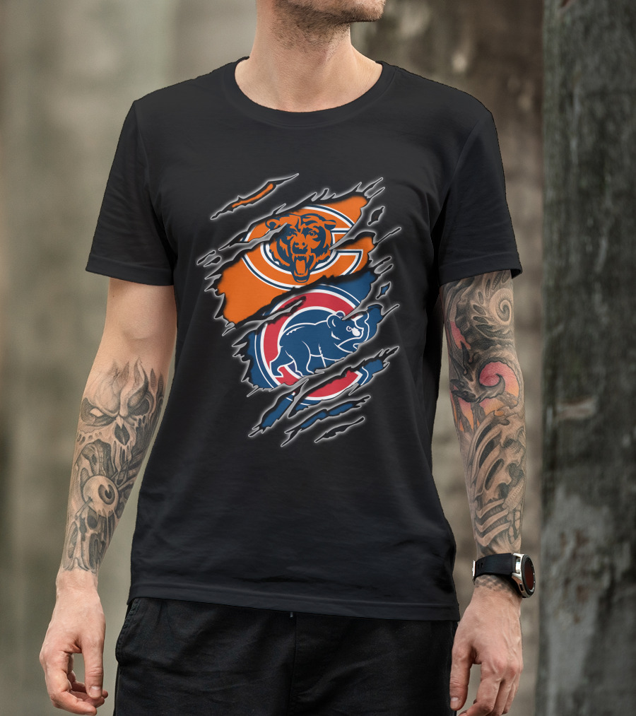 Chicago Bears Cubs Fan Crossover T-Shirt