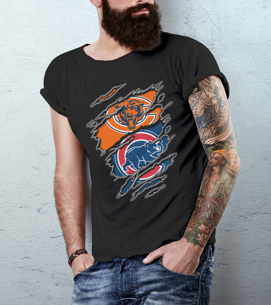 Chicago Bears Cubs Fan Crossover T-Shirt