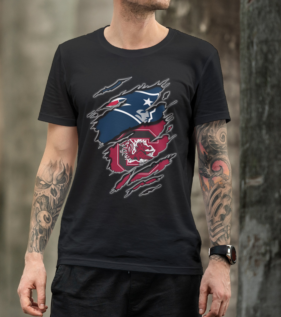 New England Patriots South Carolina Gamecocks Fusion T-Shirt