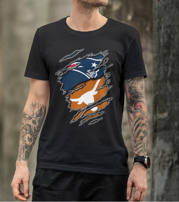 Patriots Longhorns Fusion Icon Split T-Shirt