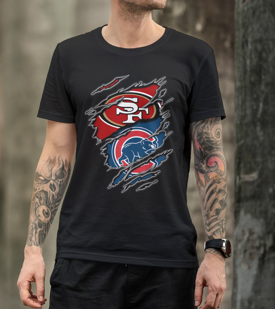 49ers Cubs Sf And Chicago Logos T-Shirt