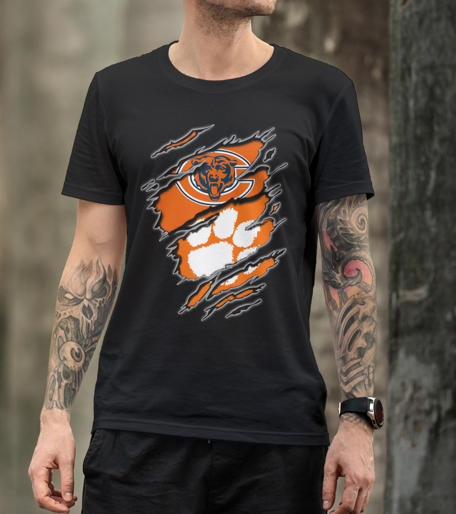 Chicago Bears Clemson Tigers Mashup T-Shirt