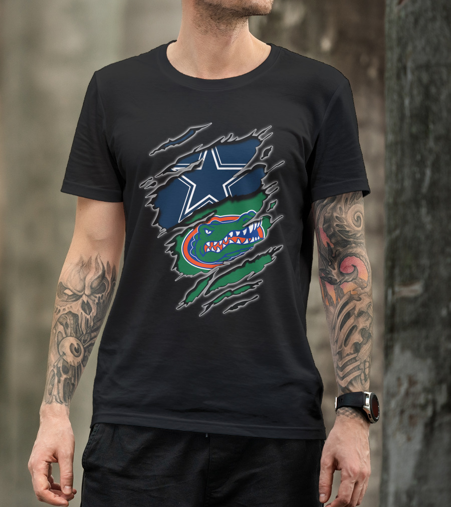 Cowboys Star Ripping Through Gators T-Shirt