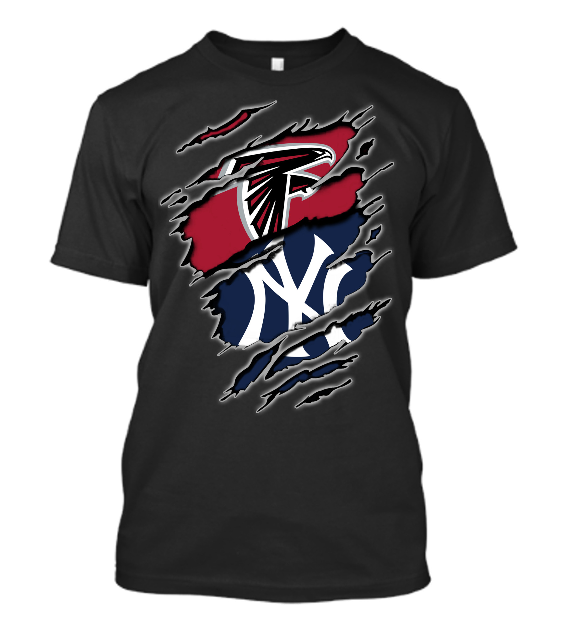 Atlanta Falcons New York Yankees Logo Collaboration T-Shirt