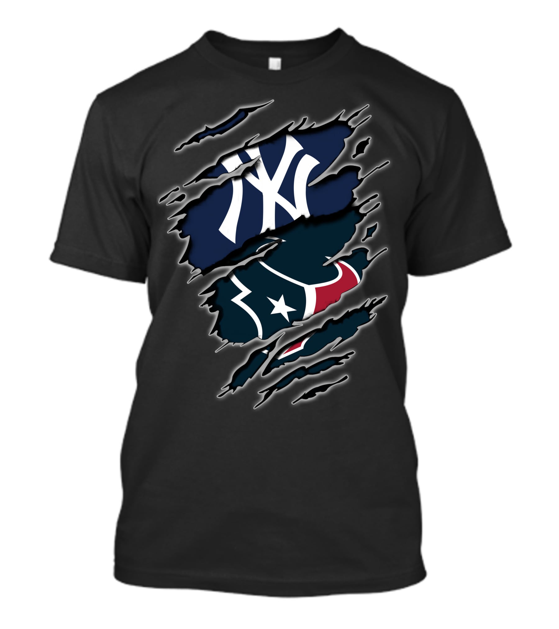 Yankees Texans Themed Logo Fusion T-Shirt