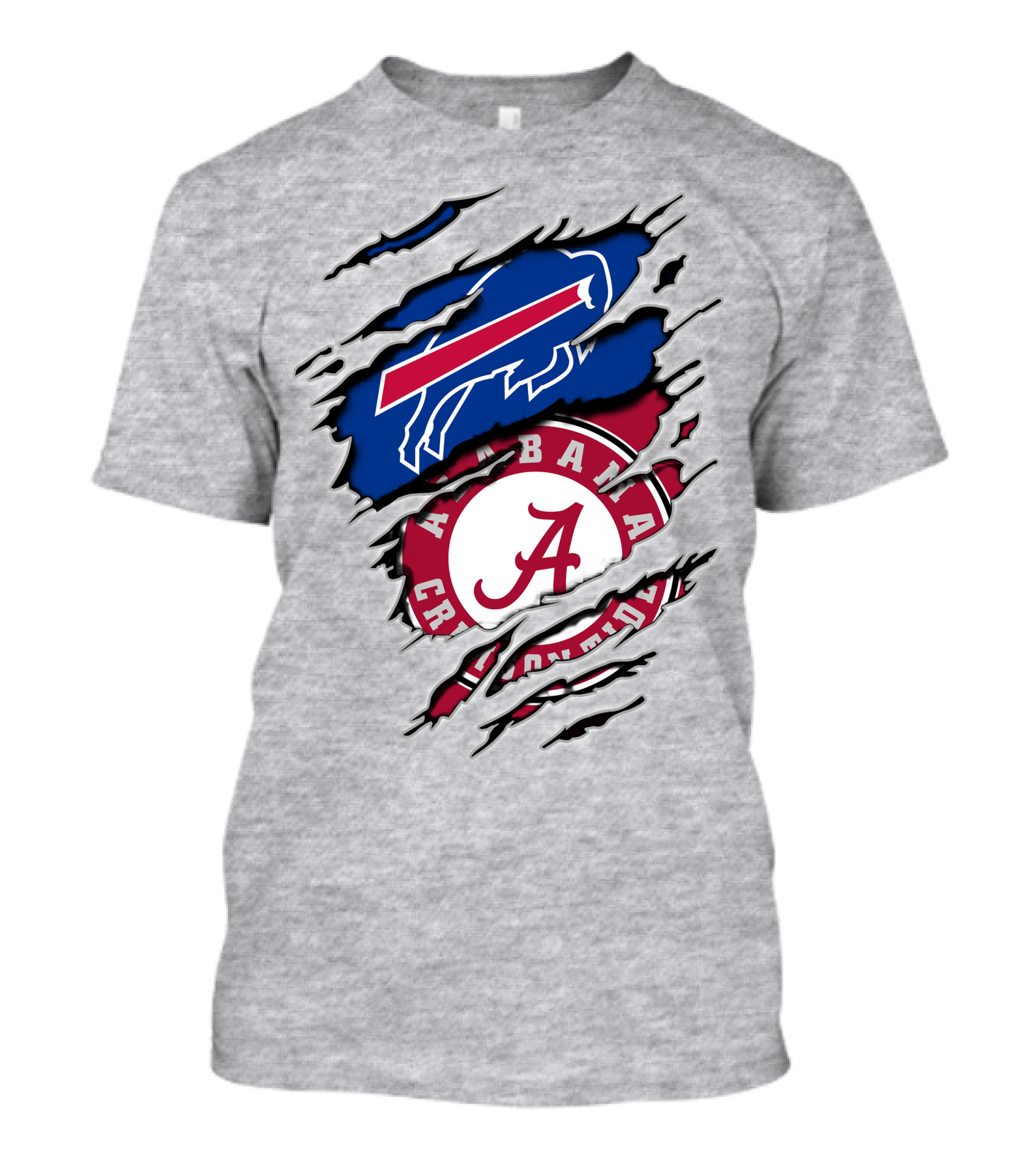 Buffalo Bills And Alabama Crimson Tide Fan Tribute T-Shirt